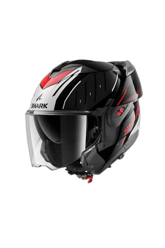 SHARK OXO RYDGER Modulare Flip Up Caschi Nero Argento Rosso – Yamoto.it