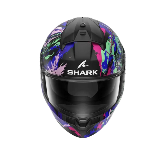 SHARK RIDILL 2 RAGING BEAST CASCHI INTEGRALI NERO OPACO VIOLA VERDE – Yamoto.it
