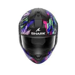 SHARK RIDILL 2 RAGING BEAST CASCHI INTEGRALI NERO OPACO VIOLA VERDE 