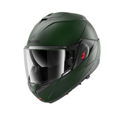 SHARK OXO BLANK Moto Modulare Flip Up Caschi Verde Scuro