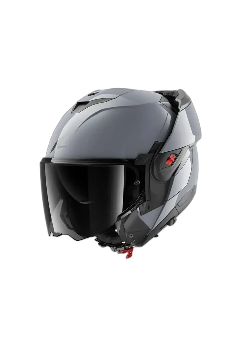 SHARK OXO DARK SHADOW Moto Modulare Caschi Argento Fucile 