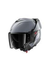 SHARK OXO DARK SHADOW Moto Modulare Caschi Argento Fucile 