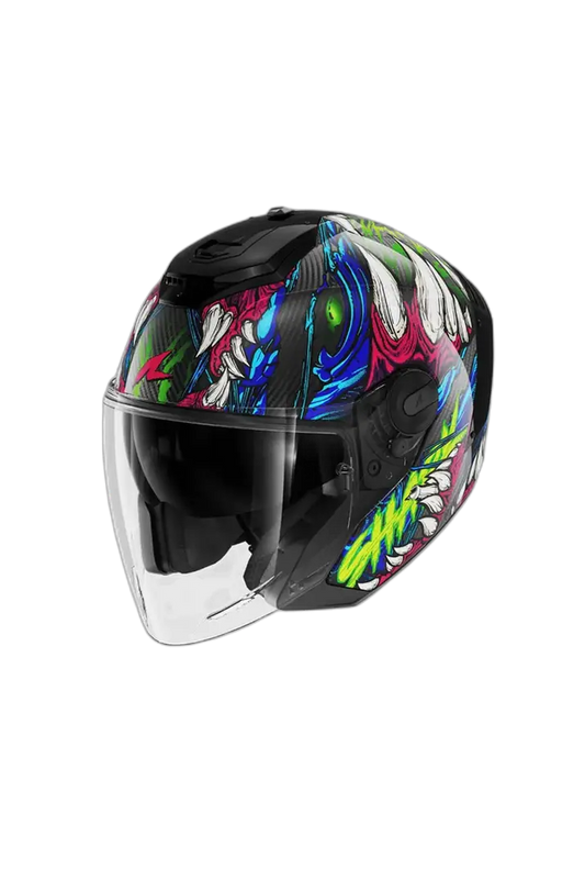 SHARK RS JET CARBON SHAYTAN CASCHI JET NERO VERDE VIOLA – Yamoto.it