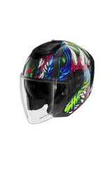 SHARK RS JET CARBON SHAYTAN CASCHI JET NERO VERDE VIOLA 