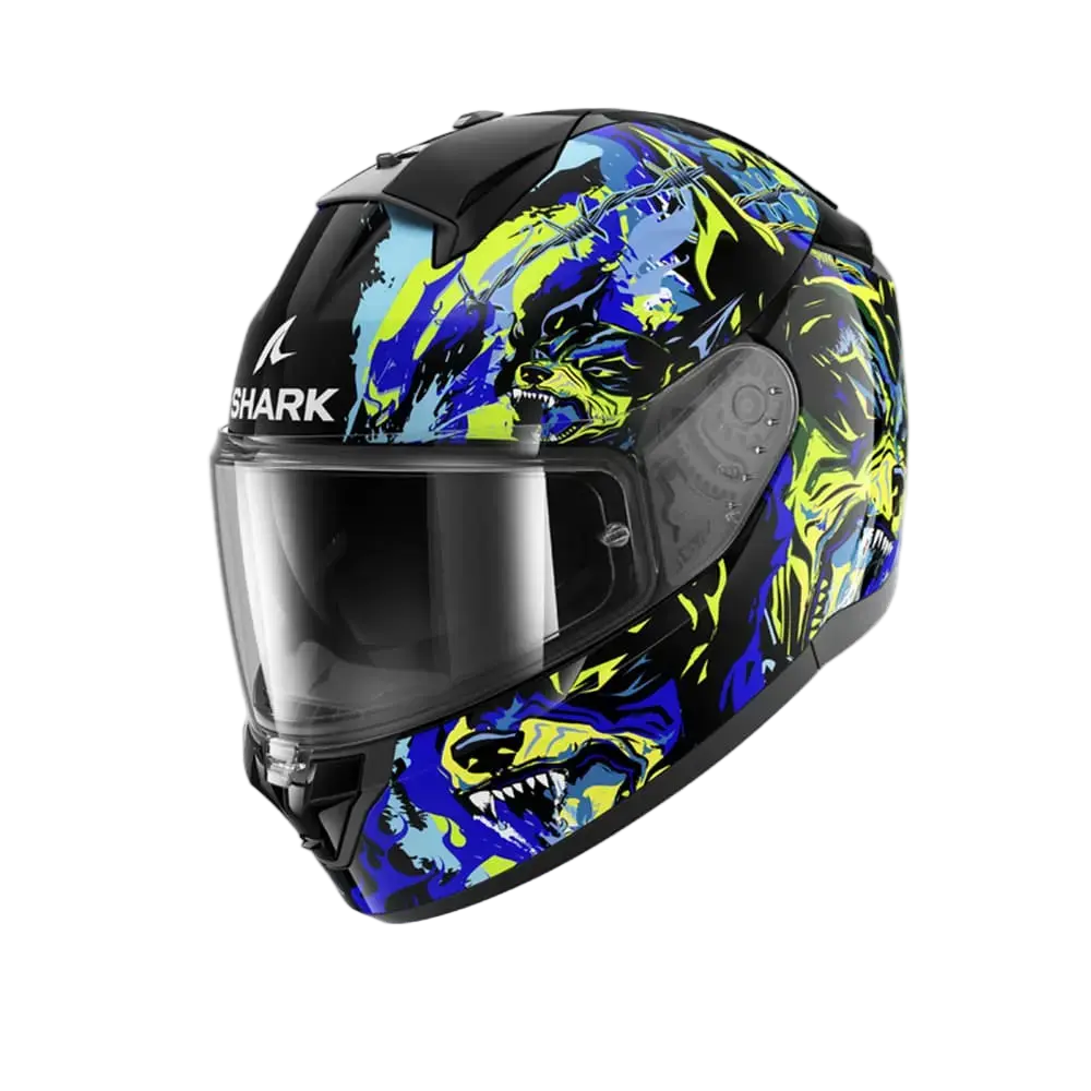 SHARK RIDILL 2 BEAST RAGING CASCHI INTEGRALI NERO BLU VERDE 