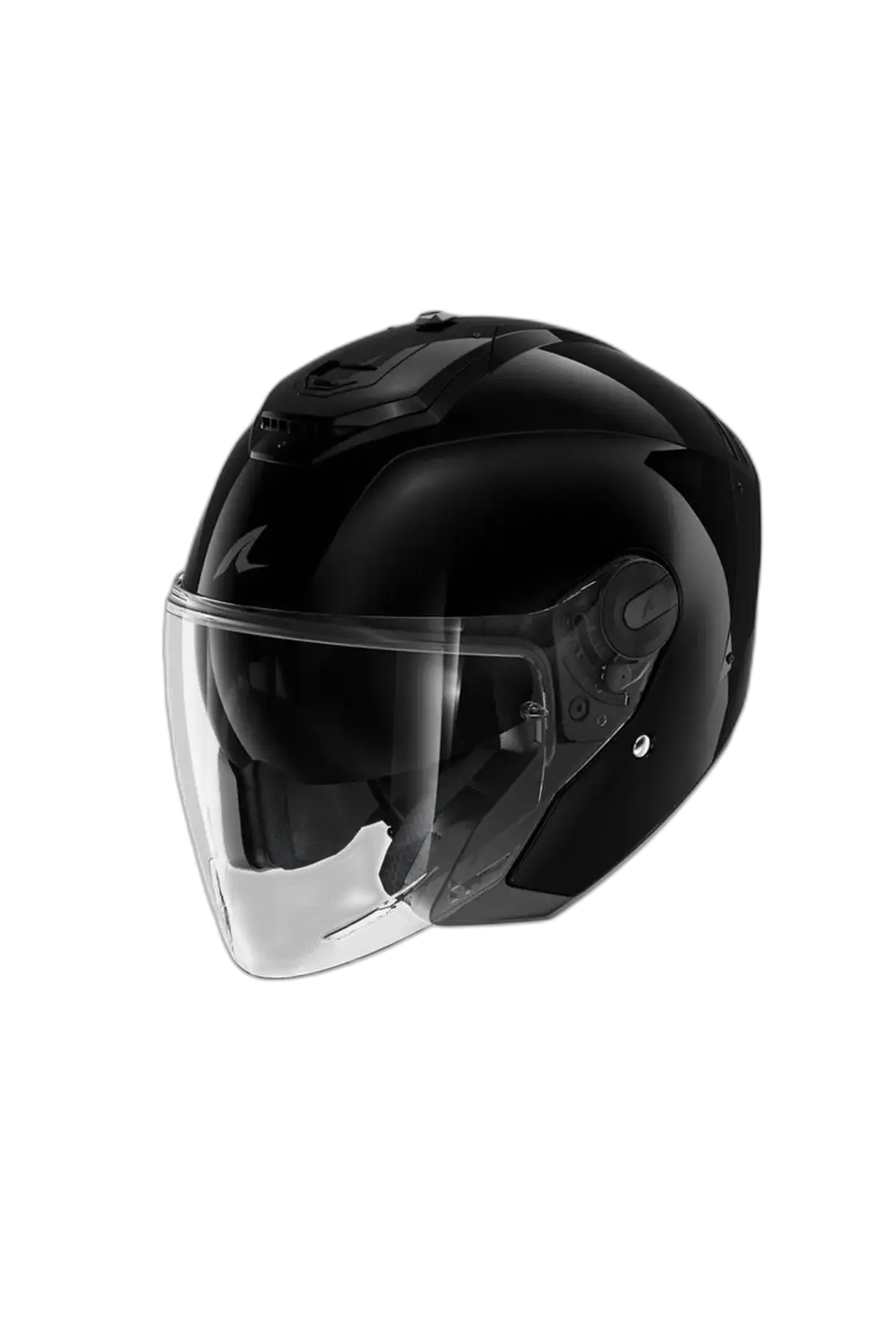 SHARK RS Casco Blank Moto Jet Viso Aperto Nero 