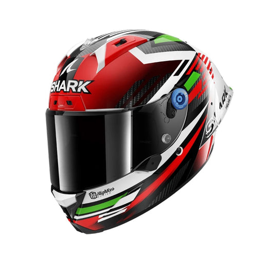 SHARK AERON-GP FIM RACING FIRSTLAP Carbonio Moto Caschi Rosso Verde 