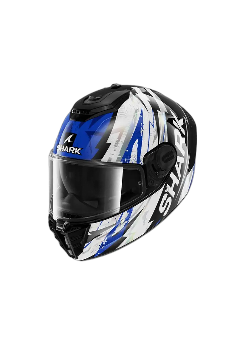 SHARK SPARTAN RS HIBOLT Moto Integrali Caschi Nero Blu Cromo 