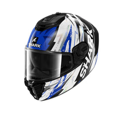 SHARK SPARTAN RS HIBOLT Moto Integrali Caschi Nero Blu Cromo