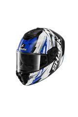 SHARK SPARTAN RS HIBOLT Moto Integrali Caschi Nero Blu Cromo 