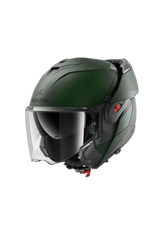 SHARK OXO BLANK Moto Modulare Flip Up Caschi Verde Scuro 