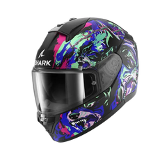 SHARK RIDILL 2 RAGING BEAST CASCHI INTEGRALI NERO OPACO VIOLA VERDE 