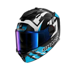 SHARK SPARTAN GT PRO CARBON ZARCO TRACK RACER Caschi Bianco Blu 