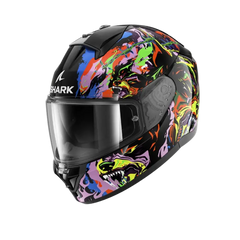 SHARK RIDILL 2 BEAST RAGING CASCHI INTEGRALI NERO VIOLA GIALLO 
