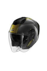 SHARK JET CARBON IKONIK Carbon Moto Jet Caschi Cromo Oro 
