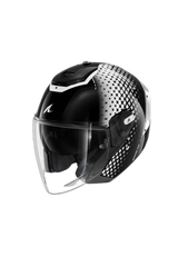 SHARK Rs Jet Stride Moto Aperta Caschi Nero Bianco 