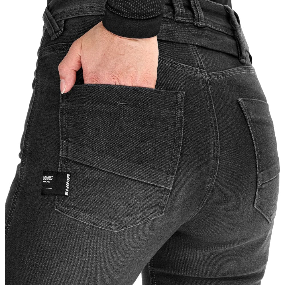 SHIMA RIDGE URBANO DE MOTOCICLISMO TURISMO PANTALONE MUJER NEGRO 