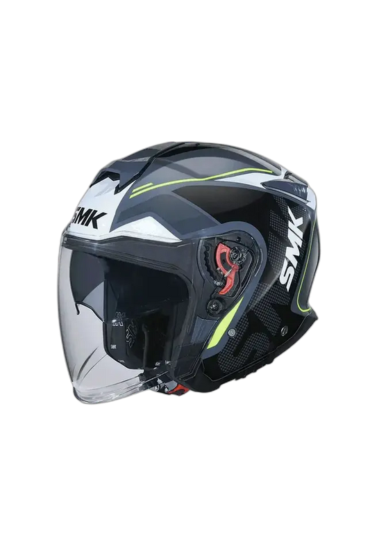 SMK GTJ ESCAPE MA213 Moto Jet Caschi Opaco Nero Bianco 