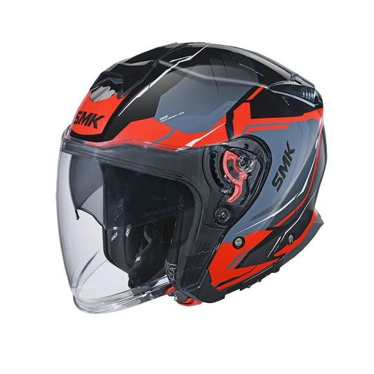 SMK GTJ ESCAPE GL236 MOTO CASCHI JET OPACO NERO GRIGIO ROSSO