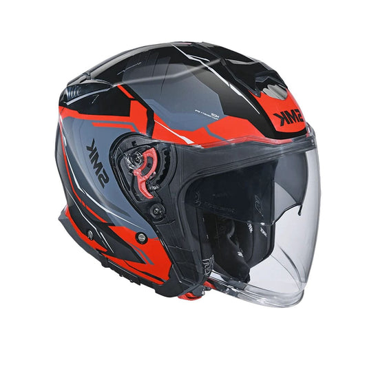 SMK GTJ ESCAPE GL236 MOTO CASCHI JET OPACO NERO GRIGIO ROSSO