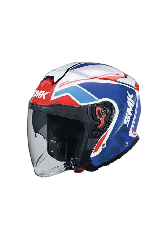 SMK GTJ TOURER GL135 Moto Caschi Jet Urban Blu Bianco – Yamoto.it