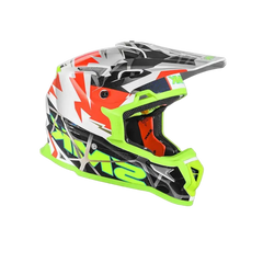 SMK ALLTERRA FULMINE GL174 Moto Cross Caschi Bianco Rosso Giallo Flou 