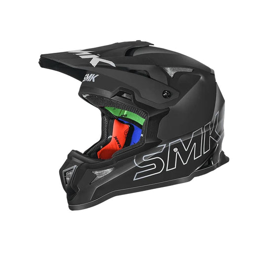 SMK ALLTERRA SOLID MA260 MOTO CROSS CASCHI OPACO NERO