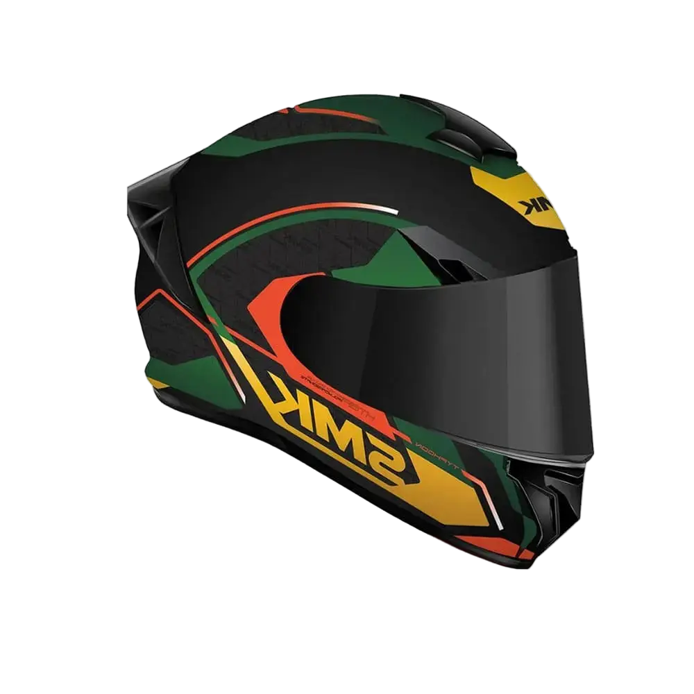 SMK TYPHOON RD1 MA287 Moto Integrale Caschi Nero Verde Rosso 