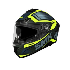 SMK TYPHOON THORN MA848 MOTO INTEGRALE CASCHI NERO GRIGIO GIALLO FLOU 