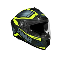 SMK TYPHOON THORN MA848 MOTO INTEGRALE CASCHI NERO GRIGIO GIALLO FLOU 