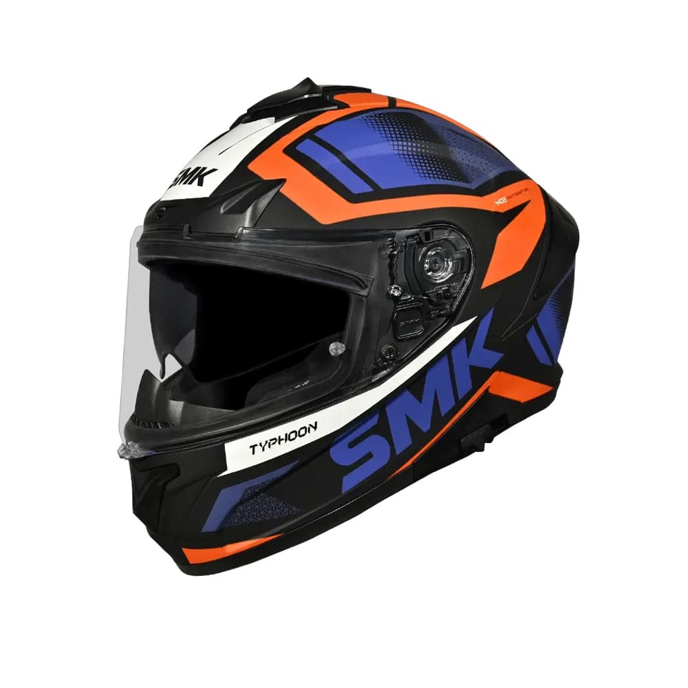 SMK TYPHOON THORN MA276 MOTO INTEGRALE CASCHI NERO BLU ARANCIONE