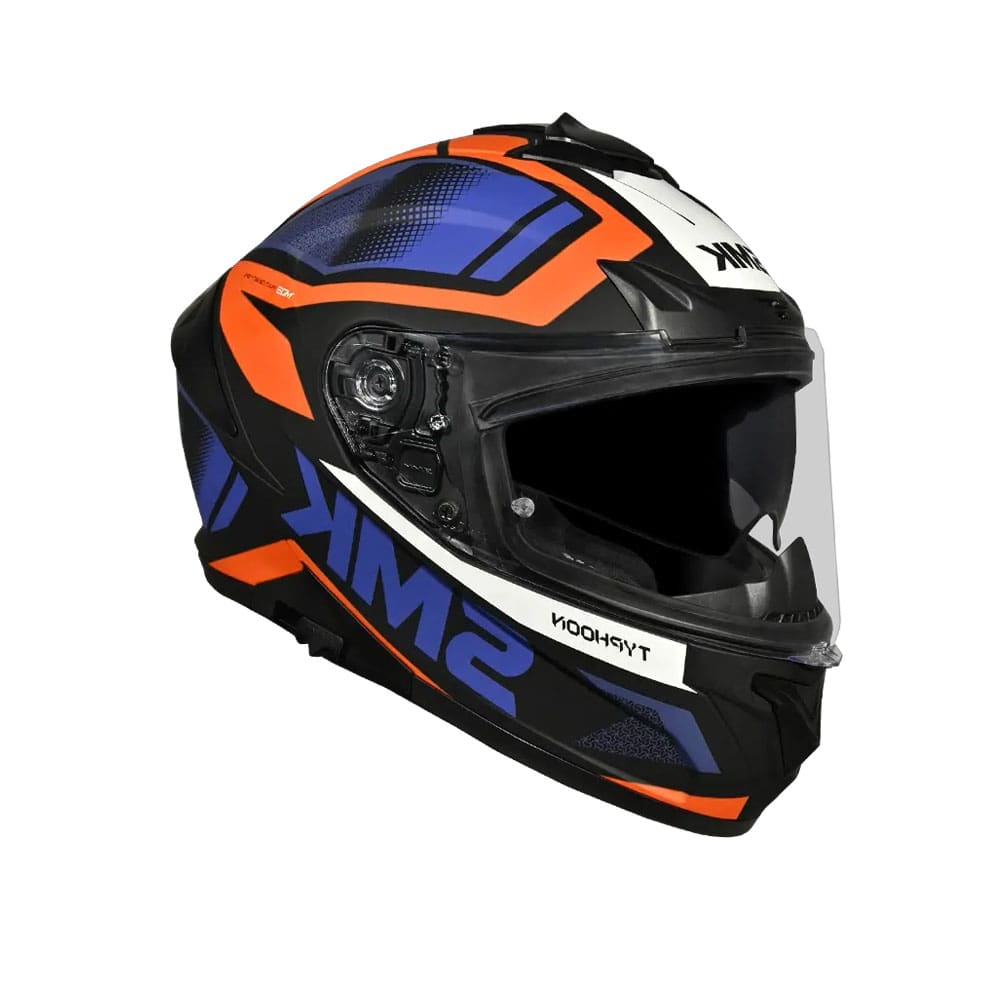 SMK TYPHOON THORN MA276 MOTO INTEGRALE CASCHI NERO BLU ARANCIONE