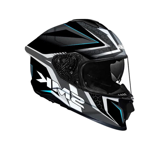 SMK TITAN SLICK GL265 SPORTIVO MOTO INTEGRALE CASCHI NERO GRIGIO BIANCO
