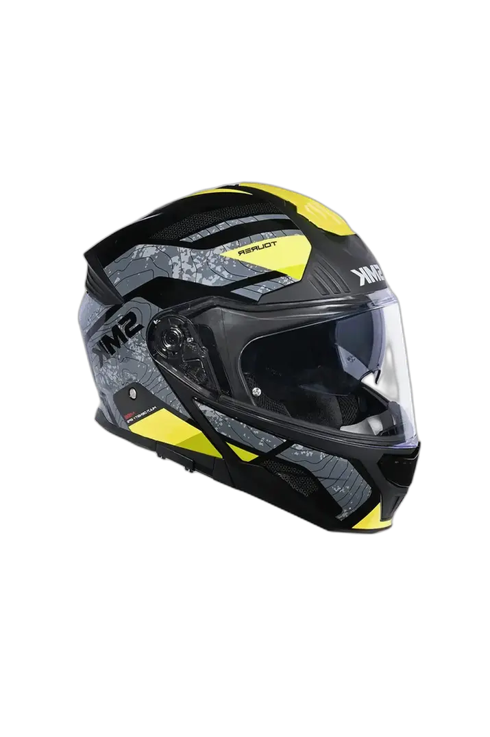 SMK GULLWING MA264 Moto Modulare Caschi Nero Grigio Giallo 