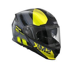 SMK GULLWING TOURLEADER MA646 MOTO MODULARE CASCHI NERO GRIGIO GIALLO FLOU