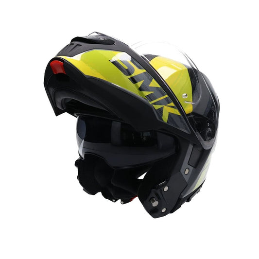 SMK GULLWING TOURLEADER GL646 MOTO MODULARE CASCHI NERO GRIGIO GIALLO FLOU 