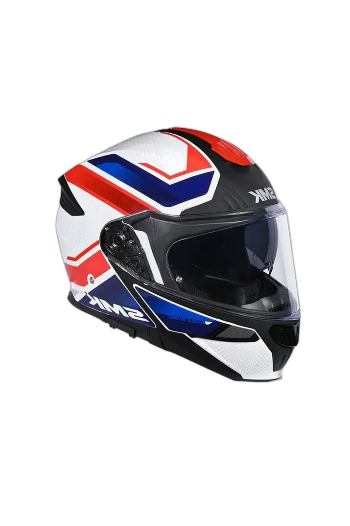 SMK GULLWING GL153 Moto Modulare Caschi Bianco Rosso Blu 