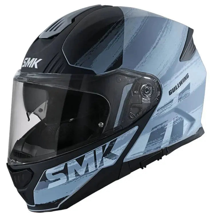SMK GULLWING TOURLEADER MA626 Moto Modulare Caschi Opaco Nero Blu 