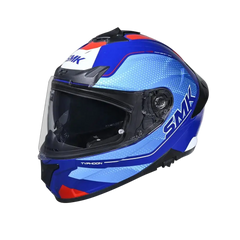 SMK TYPHOON MA553 Moto Integrali Caschi Opaco Blu Rosso Bianco 