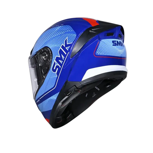 SMK TYPHOON MA553 Moto Integrali Caschi Opaco Blu Rosso Bianco 
