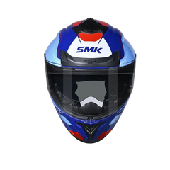 SMK TYPHOON MA553 Moto Integrali Caschi Opaco Blu Rosso Bianco 