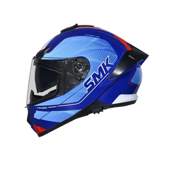 SMK TYPHOON MA553 Moto Integrali Caschi Opaco Blu Rosso Bianco 
