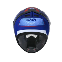 SMK TYPHOON MA553 Moto Integrali Caschi Opaco Blu Rosso Bianco 