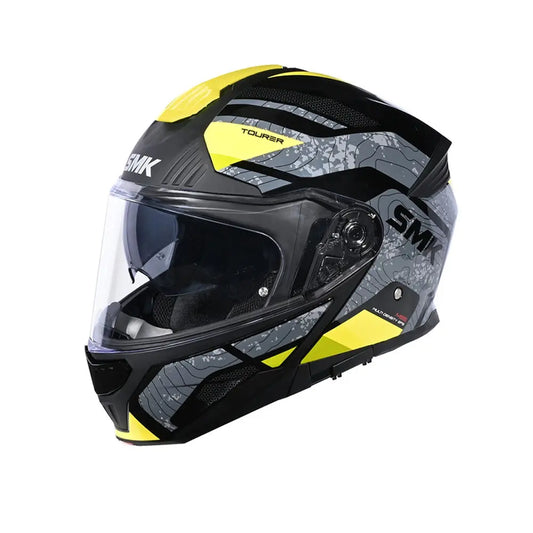 SMK GULLWING MA26 Moto Modulare Caschi Nero Grigio Giallo