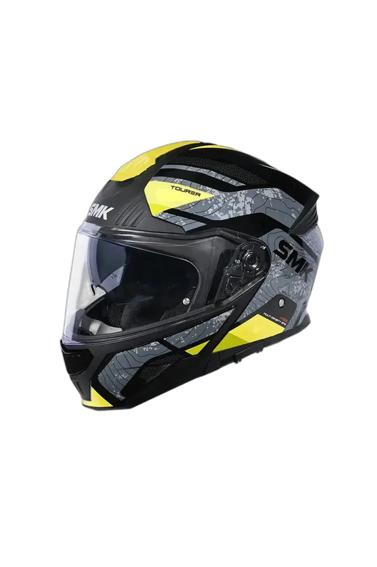 SMK GULLWING MA264 Moto Modulare Caschi Nero Grigio Giallo 