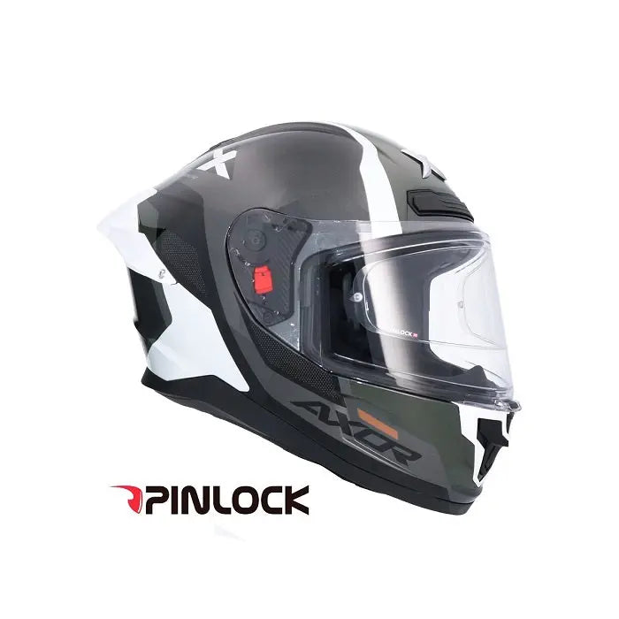 AXOR Helmets SABER SPARK CASCHI BIANCO PERLATO GRIGIO 