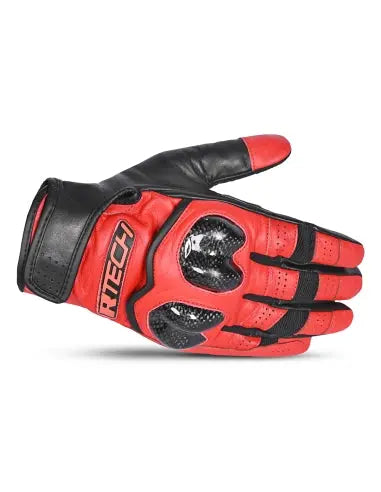 R-Tech Falcon Guanti Per Moto Nero Rosso - Yamoto.it