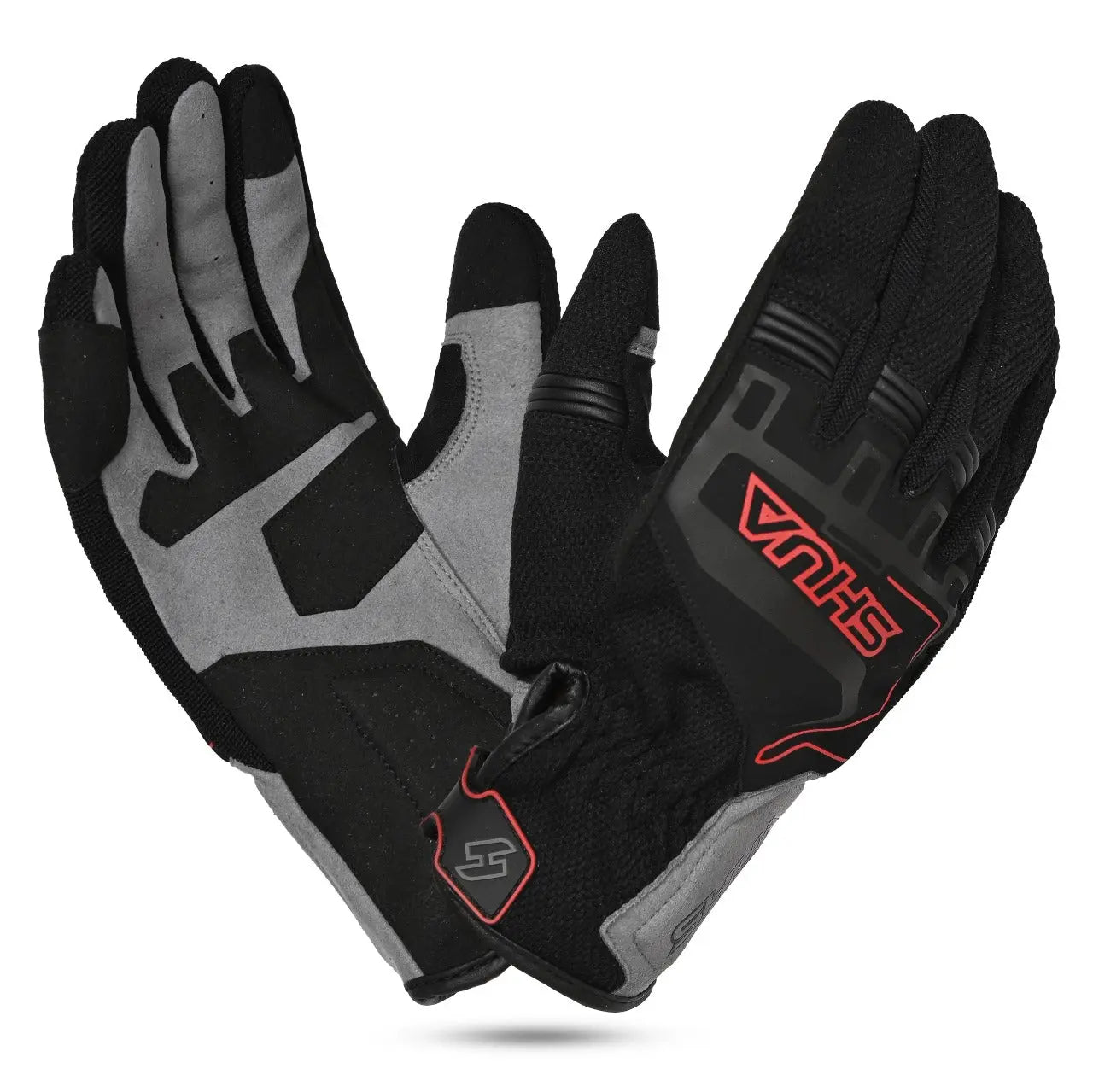 Shua - Sea Breeze Guantes Nero/Grigio/Rosso 
