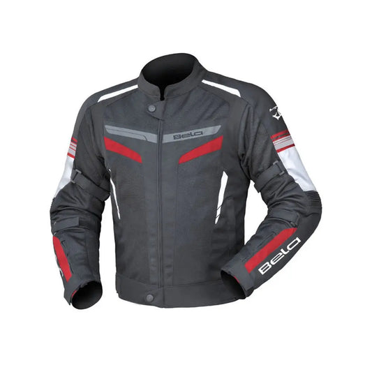 BELA -  Giacca moto Sprinter 2 strati Nero/Ghiaccio/Rosso 