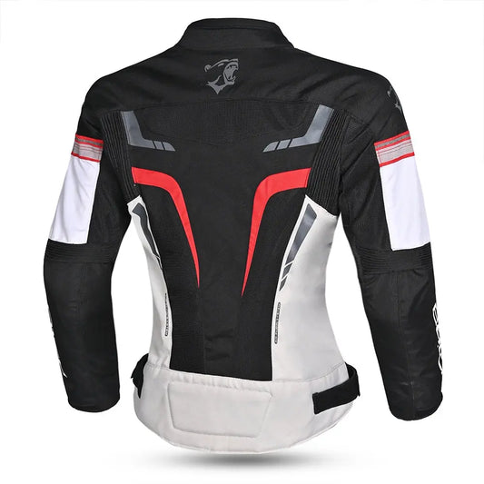 Bela Sprinter Giacca moto per donna Nero/Ghiaccio/Rosso 